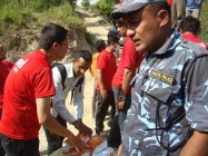 Maruti cement distributes relief for Earthquke