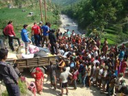 Maruti cement distributes relief for Earthquke