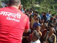 Maruti cement distributes relief for Earthquke